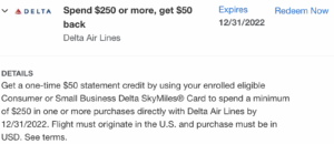 Read more about the article Use these Amex Offers to save up to $60 on your next Delta flight