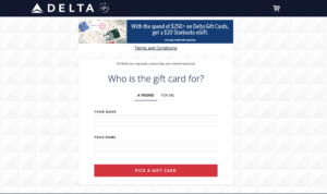 Read more about the article Act fast: Get $20 in Starbucks eGift credit when you purchase at least $250 in Delta gift cards