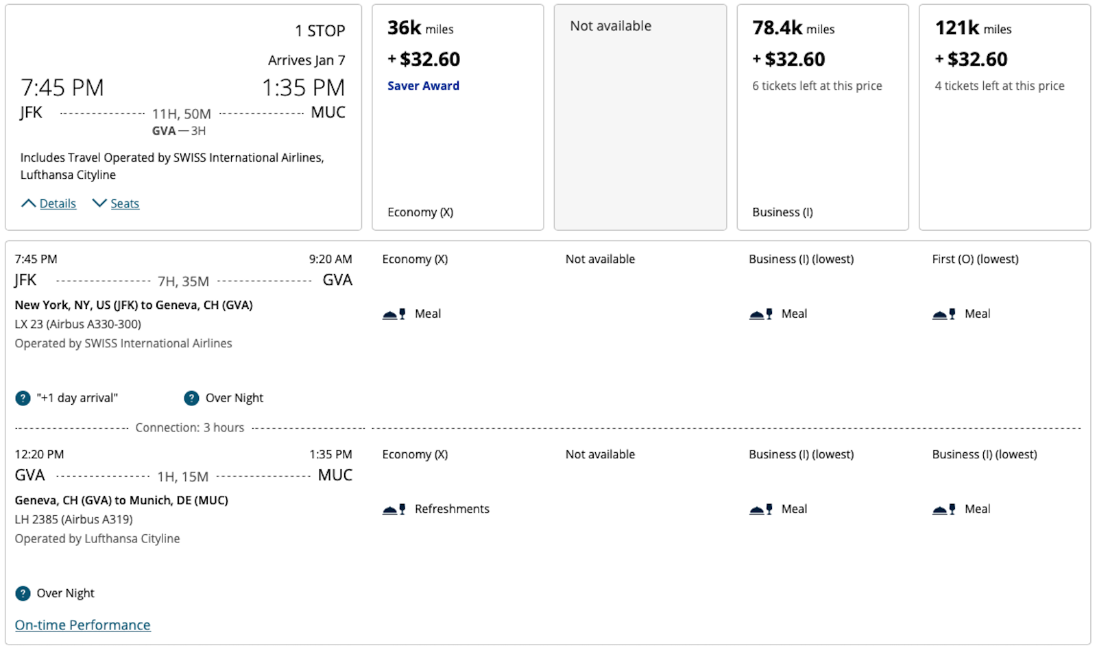 Read more about the article Swiss first-class awards now bookable with United miles, but there’s a catch