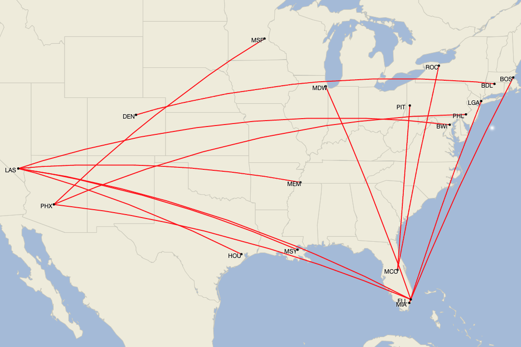 You are currently viewing Frontier cuts 14 routes, pulls out of 1 city in latest network shake-up