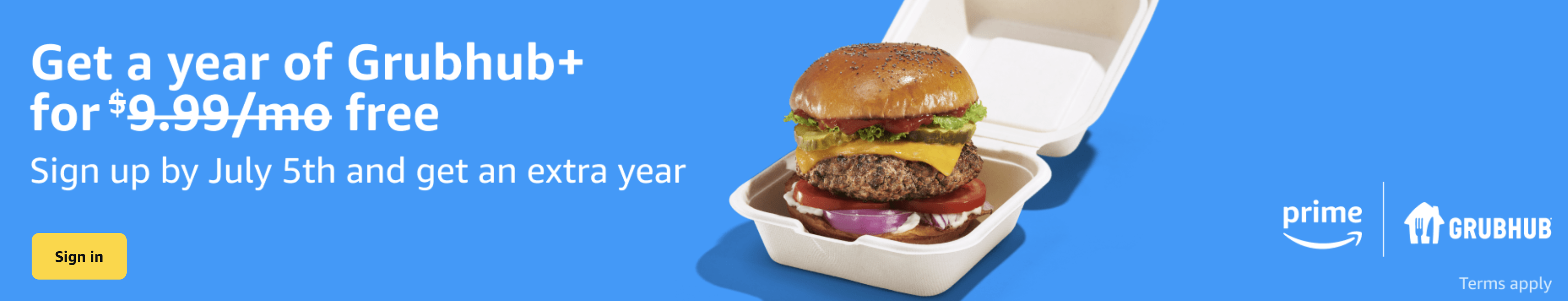 You are currently viewing Amazon Prime perk extended: Another free year of Grubhub+ for no delivery fees on food orders over $12