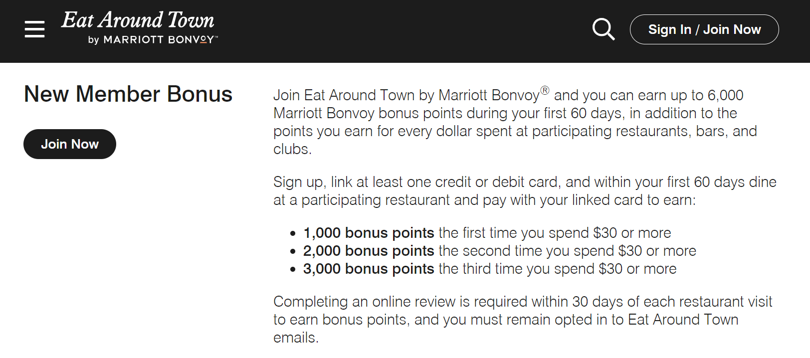 Read more about the article Earn Marriott points at local restaurants with the Eat Around Town dining program