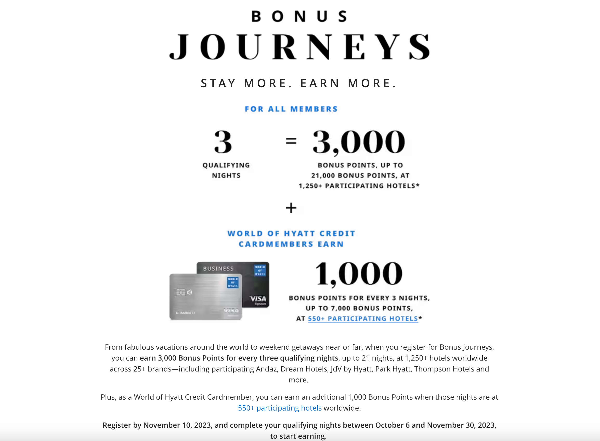 You are currently viewing New Hyatt promo: Earn 3,000 bonus points on stays this fall