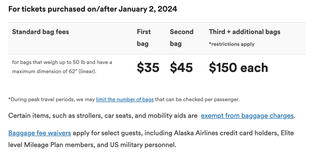 You are currently viewing Alaska raises checked bag fees, will other airlines now follow suit?