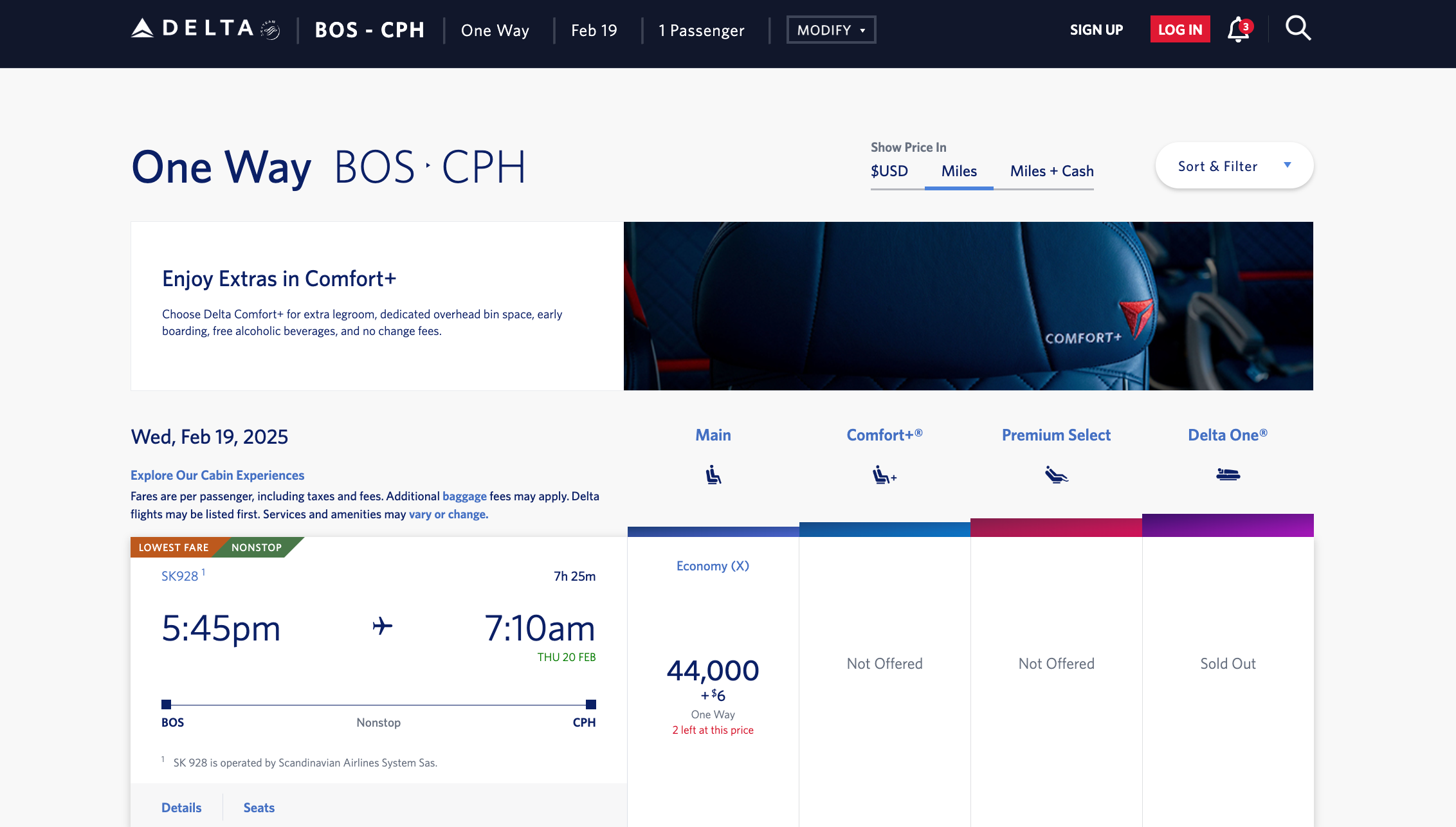 You are currently viewing SAS awards now available using Delta SkyMiles (and other partners), including on business-class flights to Europe