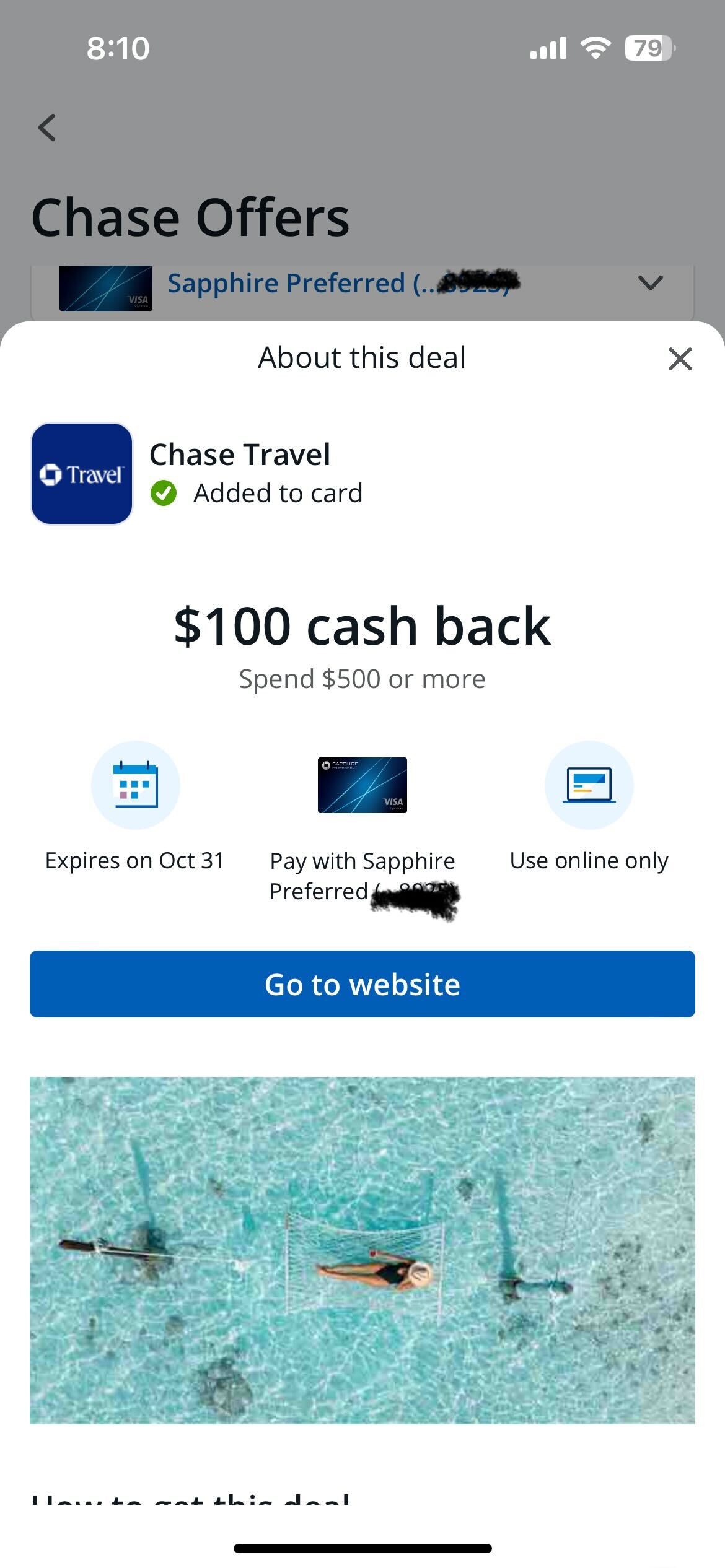 You are currently viewing Targeted Chase cardholders can save $100 through Chase Travel