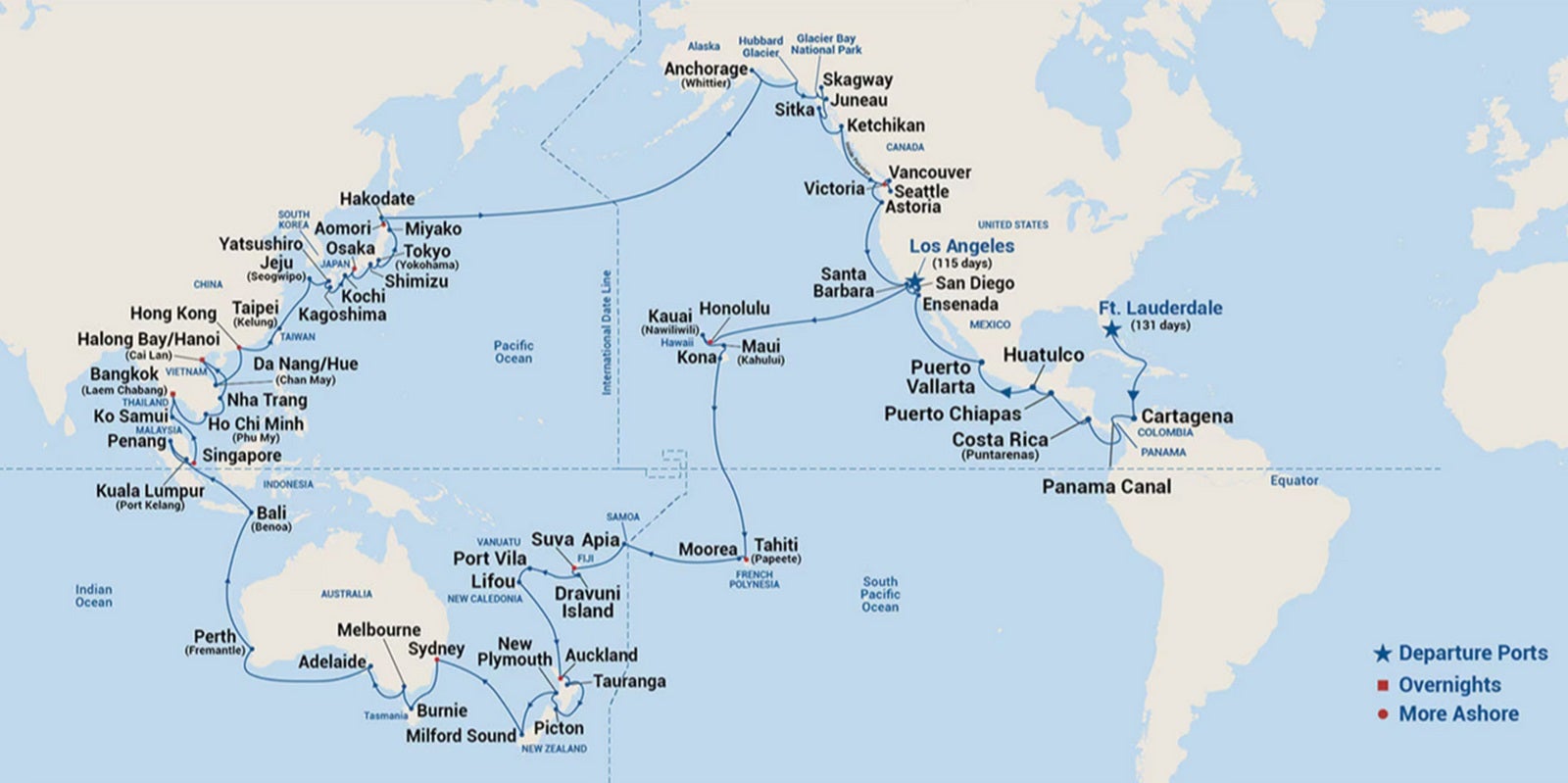 Read more about the article This super-long world cruise is now a 4-month Pacific sailing – here’s why