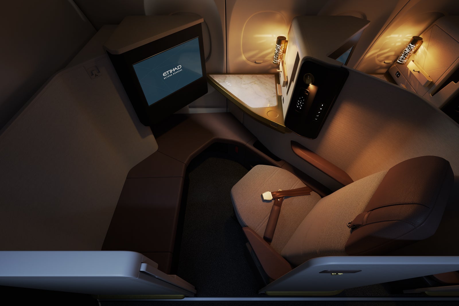 You are currently viewing Etihad unveils new first-, business-class suites coming to single-aisle jets