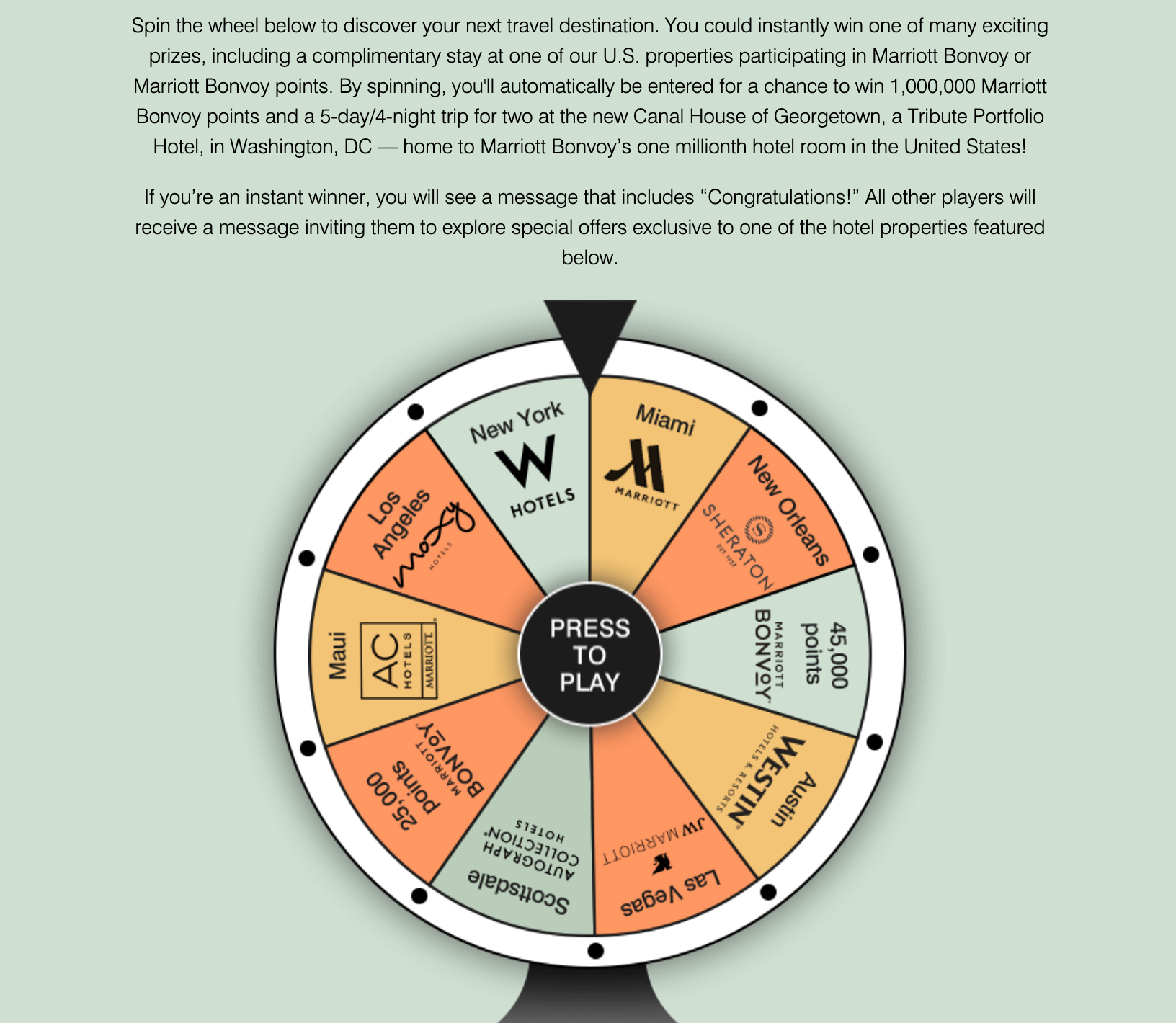 You are currently viewing Spin Marriott’s virtual ‘vacation roulette’ wheel for a chance to win free stays and 1 million Marriott Bonvoy points
