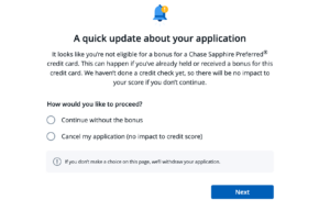 Read more about the article Chase Sapphire Preferred lifetime bonus rule explained: What does the bonus eligibility pop-up mean?