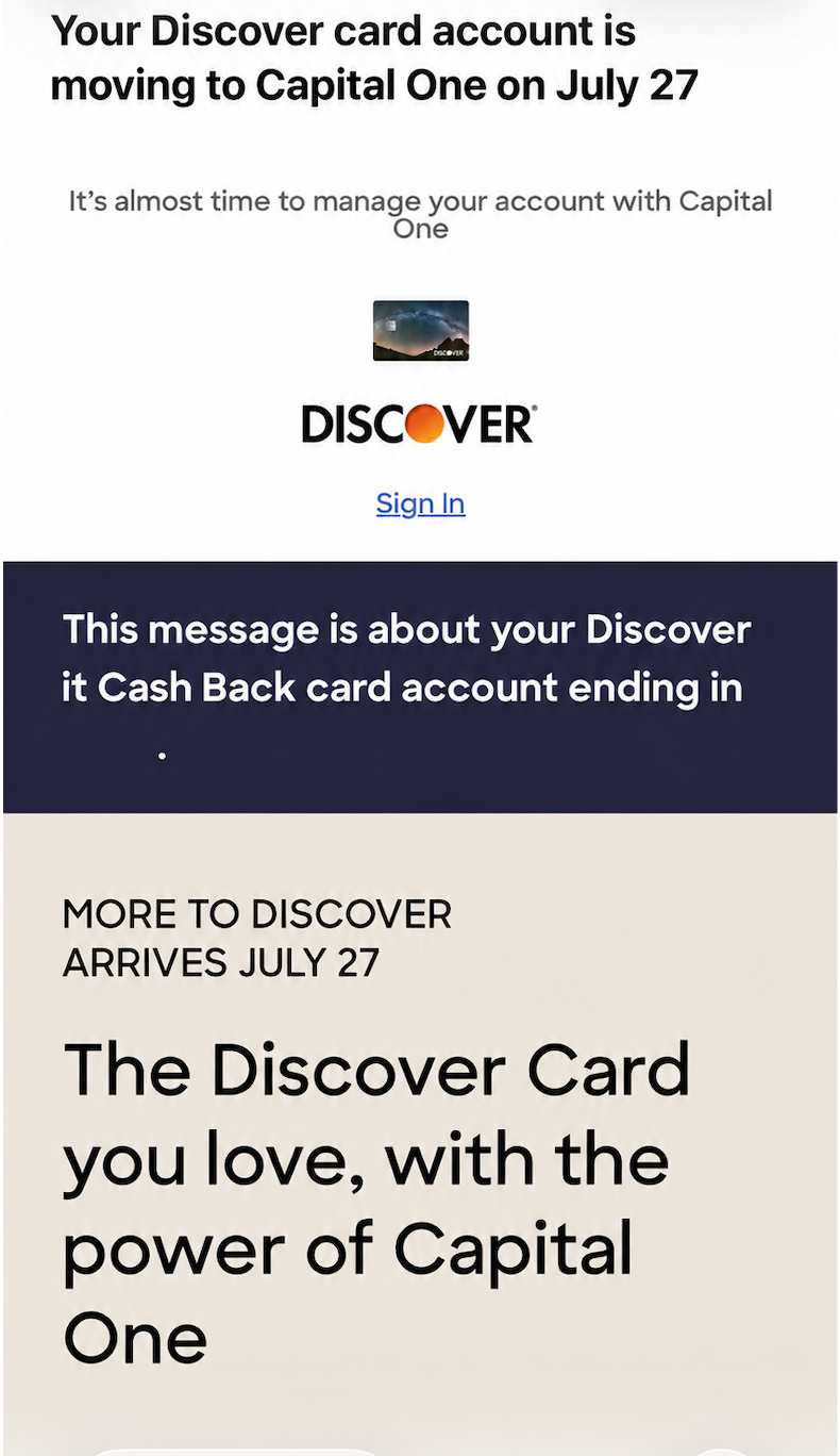 You are currently viewing Discover cards begin migrating to Capital One. What it means for your card