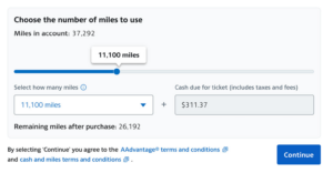 Read more about the article Not enough AAdvantage miles for an award? American’s new cash and miles option can help