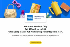 Read more about the article Check your offer: Save up to 50% on Amazon purchases using just 429 Amex points